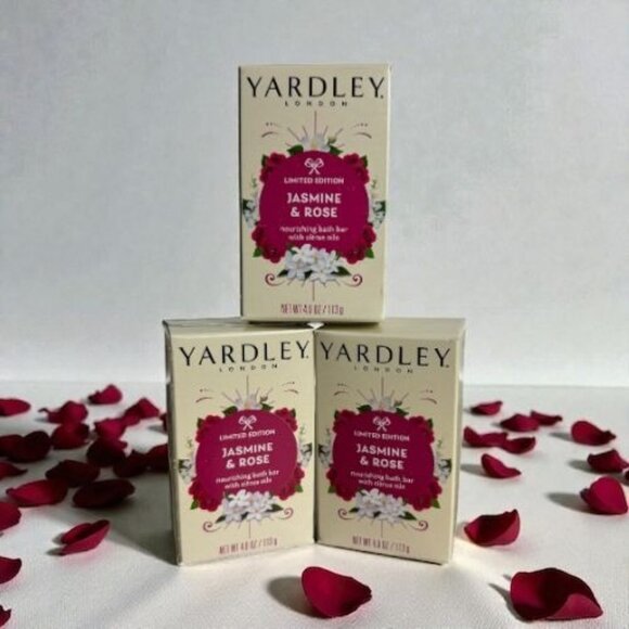 3 Yardley® London JASMINE & ROSE Soap LIMITED EDITION 4.0 oz w / Citrus Oils - Picture 3 of 10